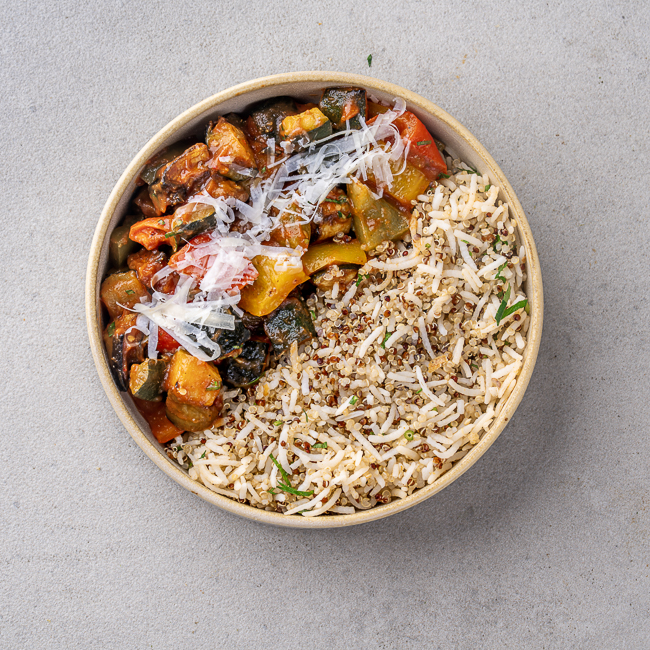 Vegetable Ratatouille with Red Quinoa & Rice Mix